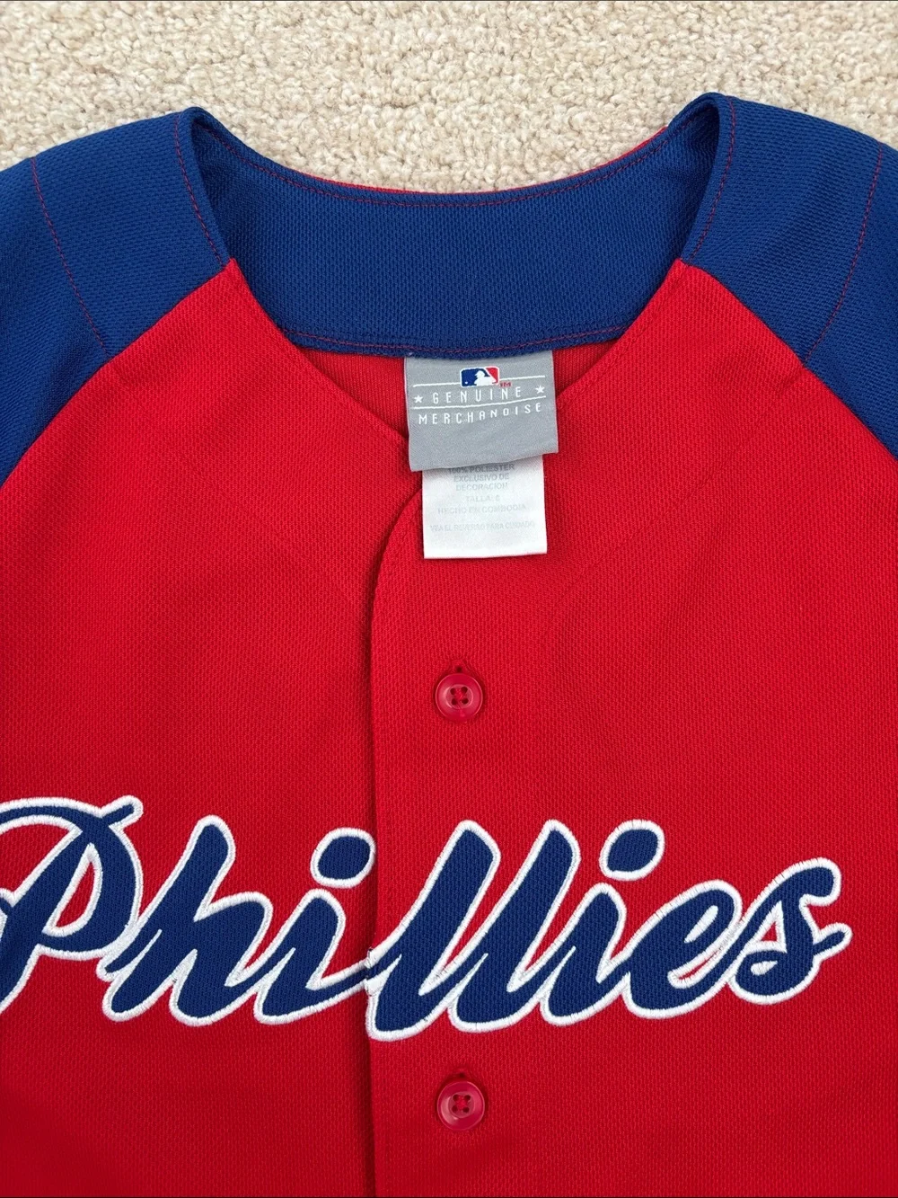 Genuine Merchandise Philadelphia Phillies Ryan Howard #6 youth jersey, size 8
